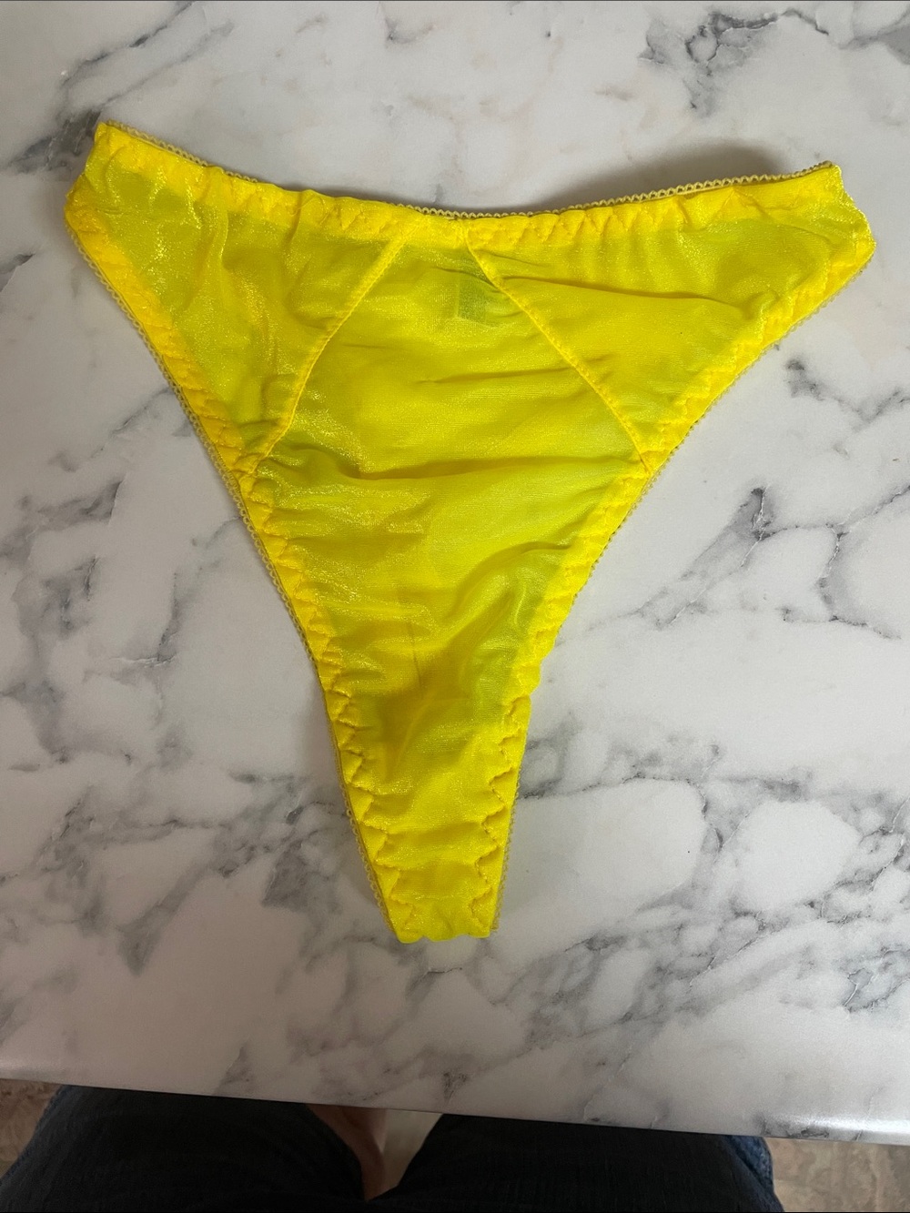 Bright Yellow Women's Satin Bikini Panty